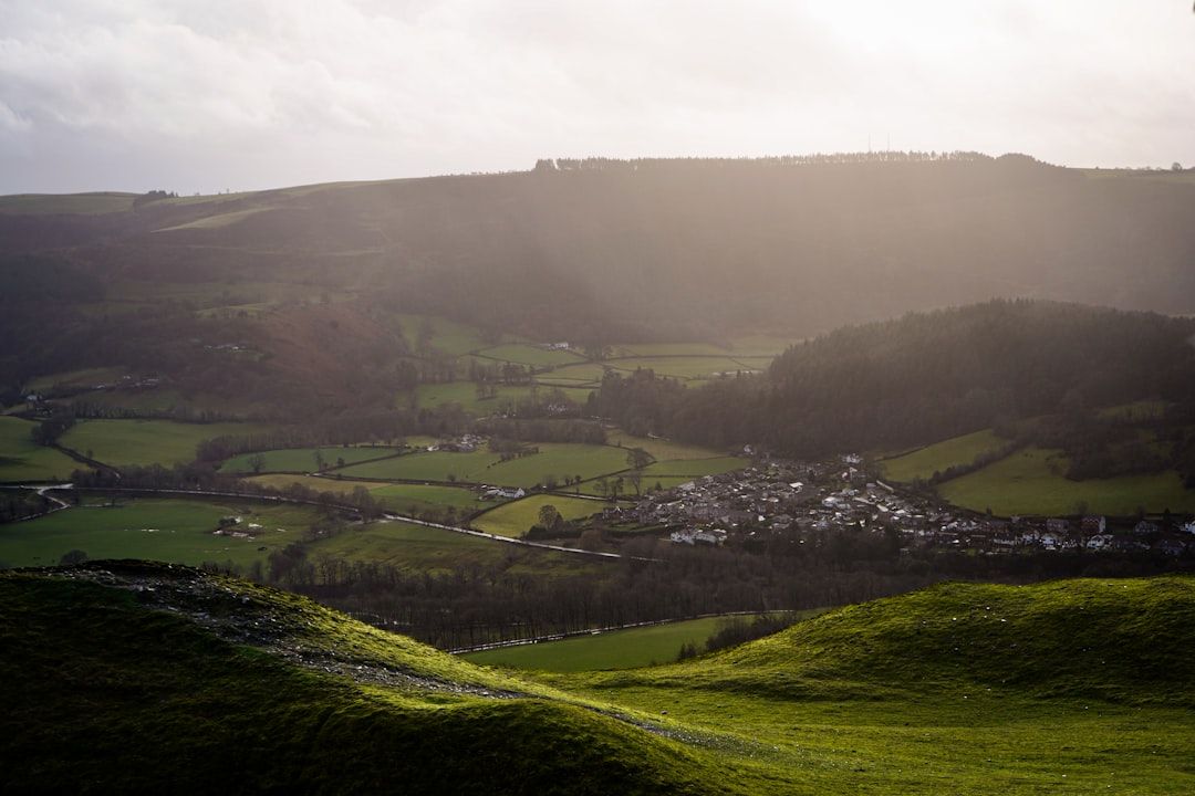 welsh countryside yurt camp rainy