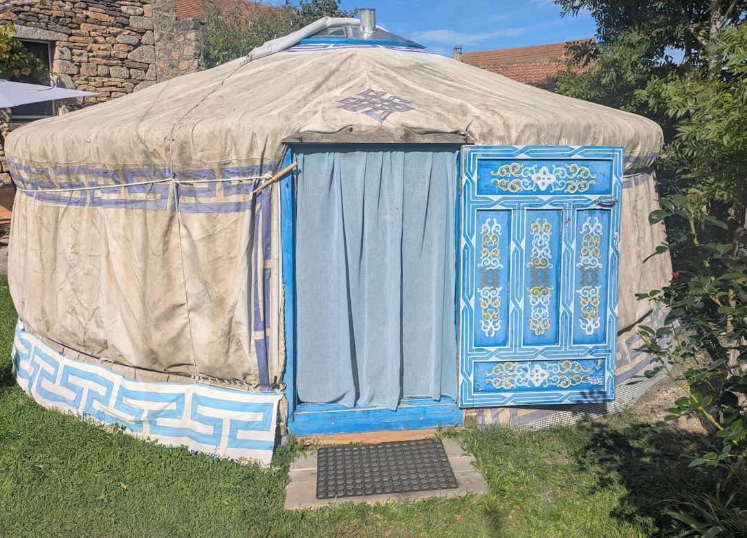wood burner inside yurt camping